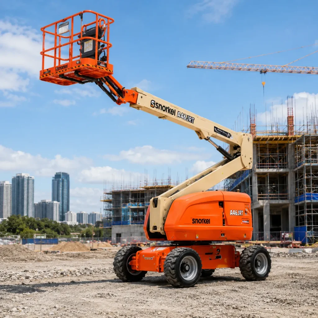 Boom lift and manlift rental in the UAE by Atlas Power Transport and Machinery Rent for construction, maintenance, installation, and high-access projects.