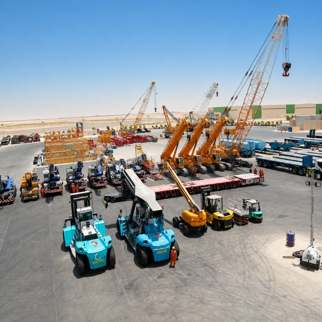 Atlas Power Transport team supporting heavy equipment and industrial logistics projects across UAE