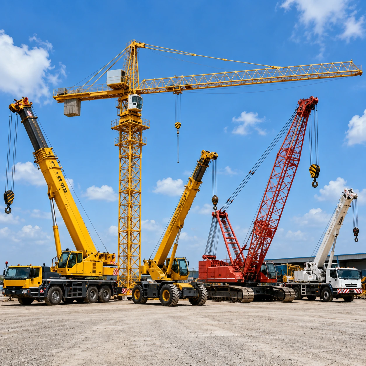 Crane Fleet with lifting capacities from 25 to 500 tons