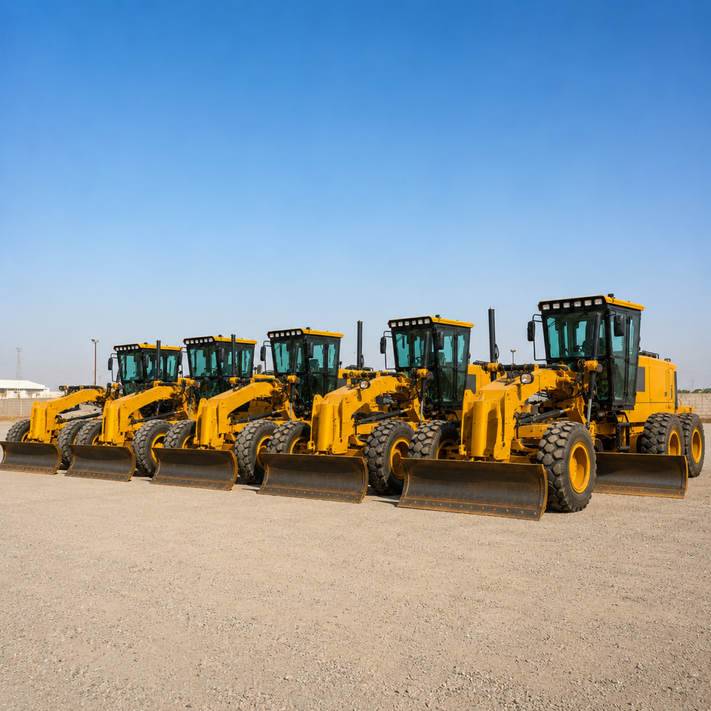 Motor grader fleet available for rental in UAE
