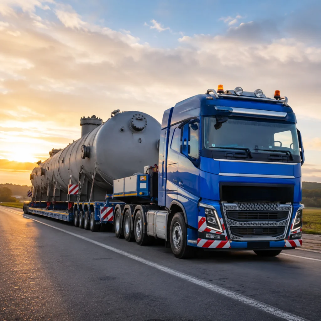 Oversized cargo transport services UAE for industrial equipment