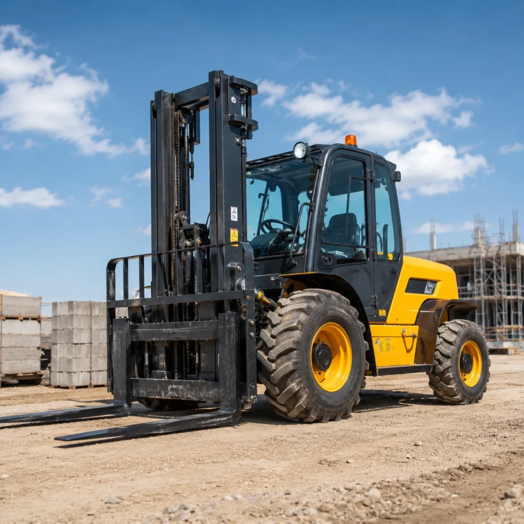 Rough terrain forklift rental for construction and industrial projects in UAE