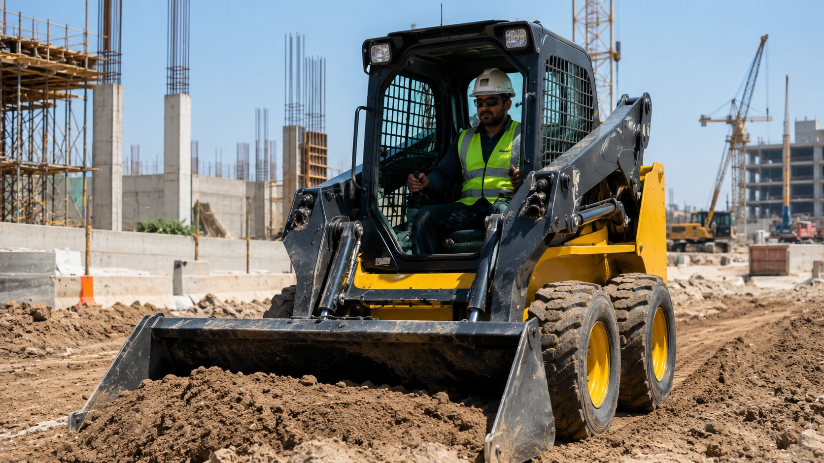 Skid steer loader rental with operator