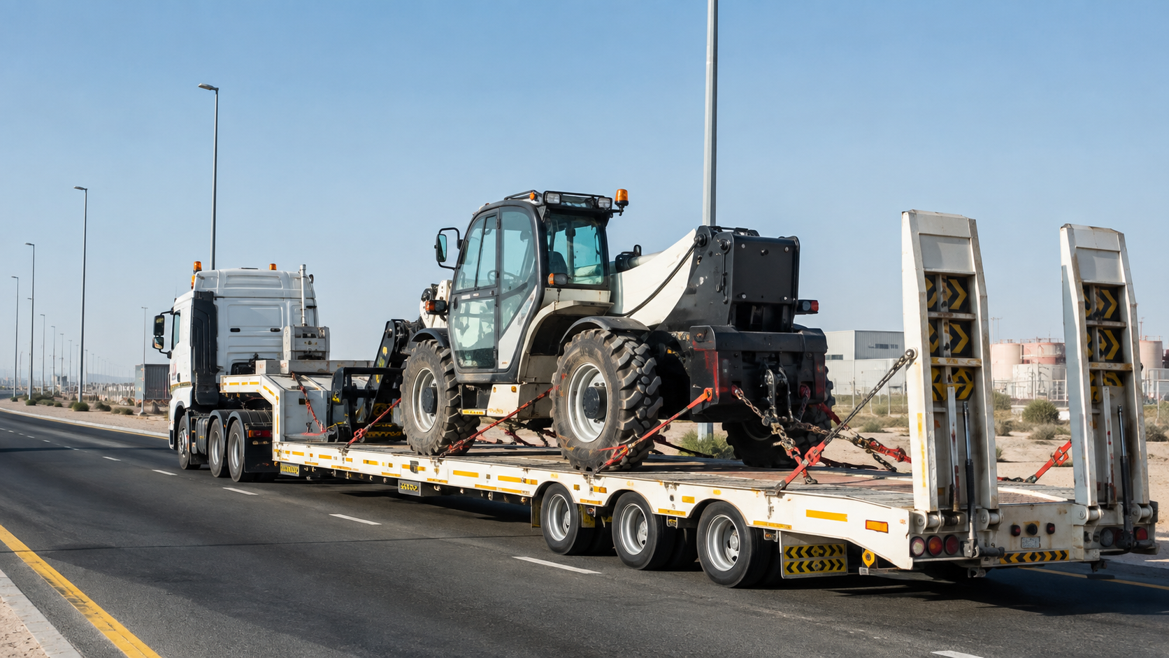 Telehandler transport and delivery