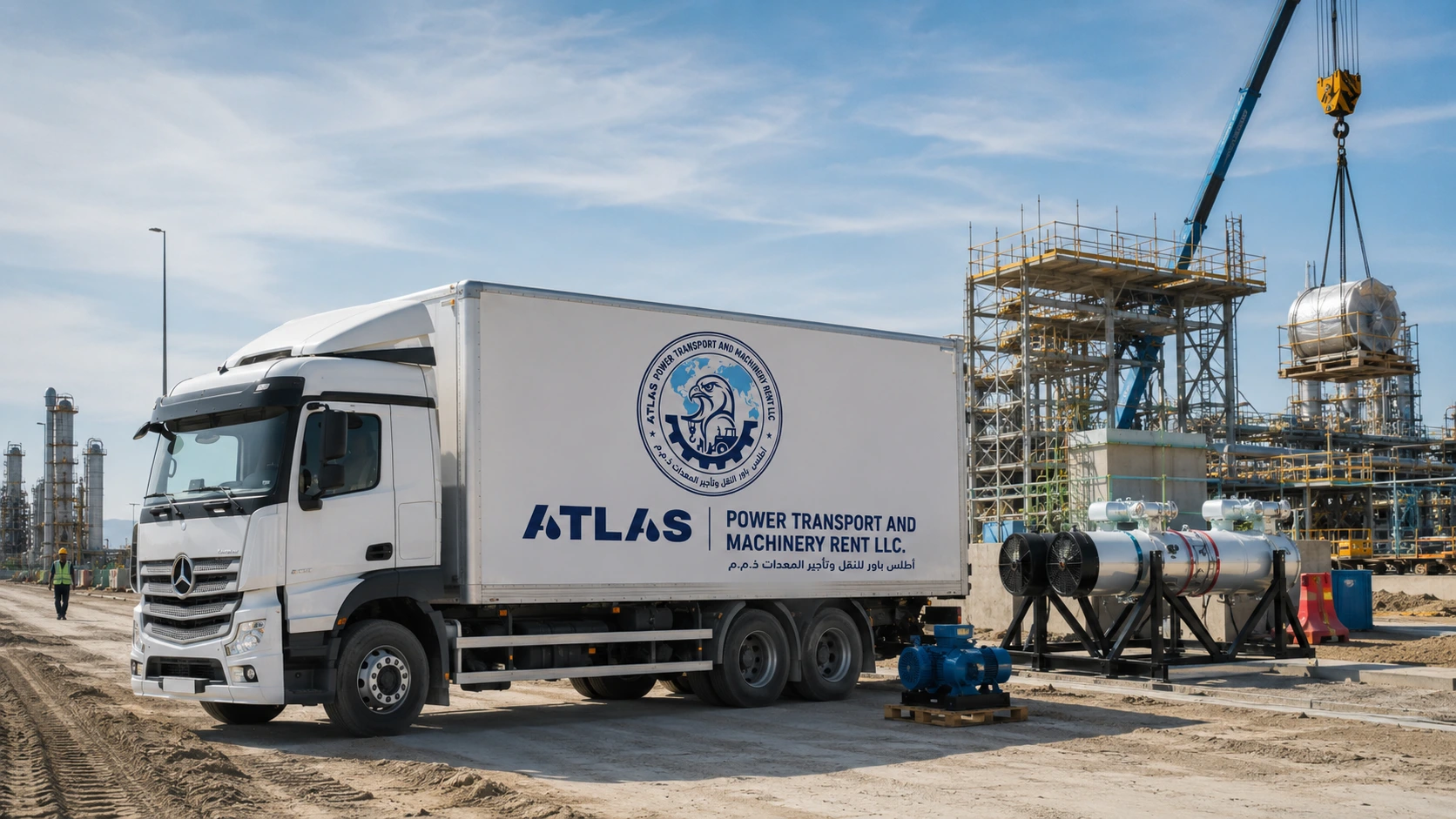 Urgent cargo delivery to an industrial project site in the UAE