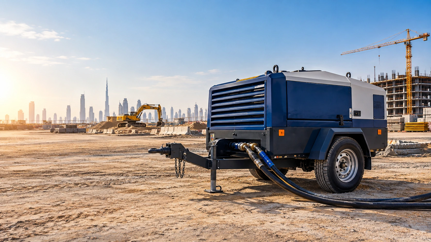 Heavy Duty Air Compressor Rental UAE Fleet Features
