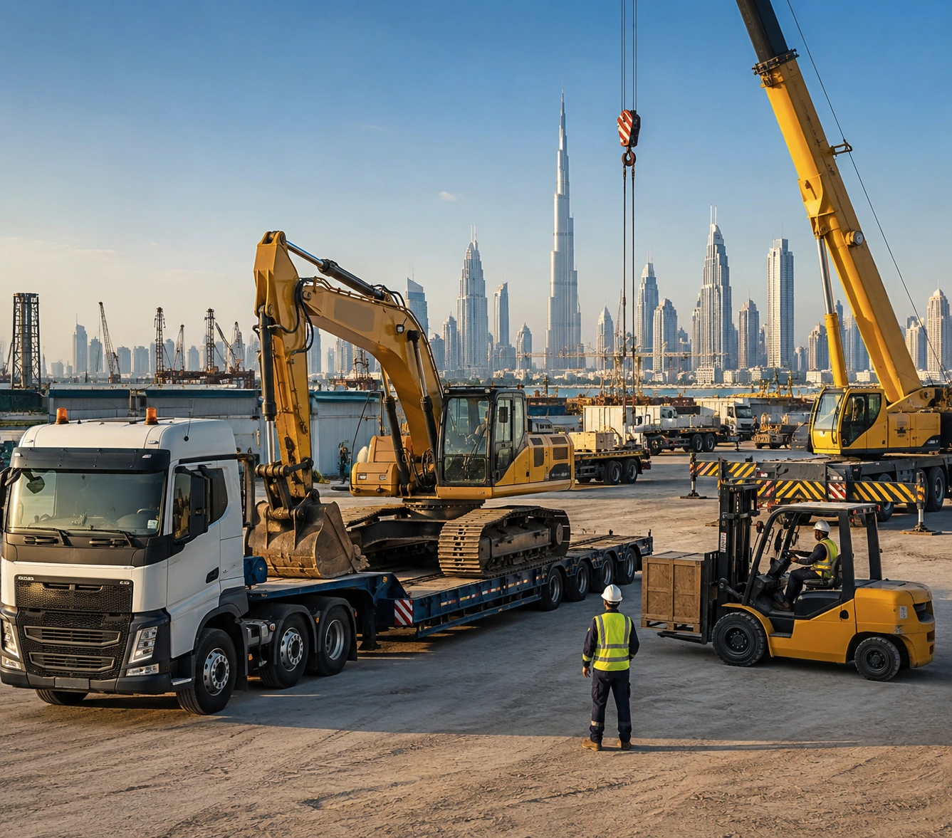 Heavy equipment, transport and logistics support for complex projects in the UAE