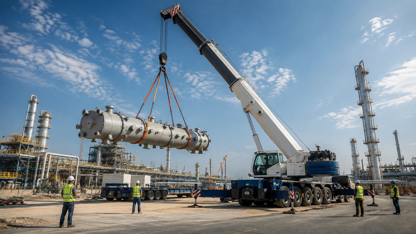 Mobile crane rental and heavy lifting services in the UAE